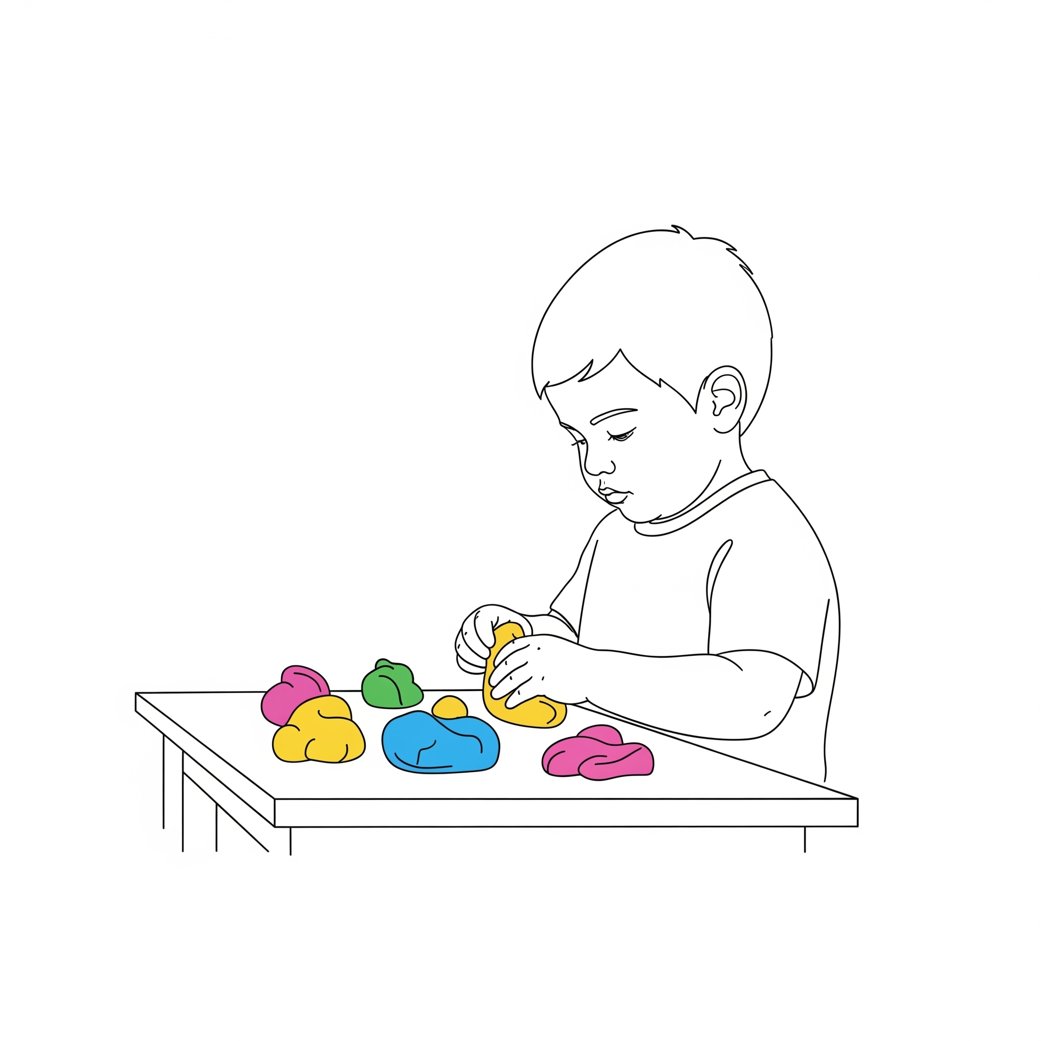 Illustration of children playing in a calm, therapeutic setting